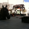 creepigurl - mock up of Leonardo's horse @ High Museum